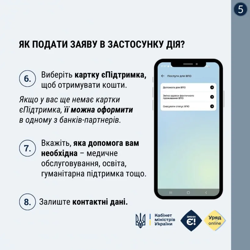 Оформити довідку ВПО і грошову підтримку від держави можна онлайн